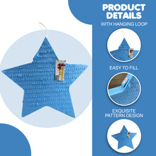 Load image into Gallery viewer, Star Pinata, Solid Blue Star Themed Christmas Party Pinata, Baby Shower Party Supplies, Kids Fun Party Decorations, Kids Birthday Party Gift