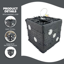 Load image into Gallery viewer, Black Dice Pinata, Casino Themed Party Decoration, Poker Birthday Party Supplies, Las Vegas Nights Party Game Pinata, Gift for Casino Lovers