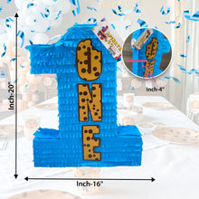 Load image into Gallery viewer, Blue Number One Themed Pinata, First Birthday Party Supplies, Decorative Party Pinata for Kids, Perfect Gift for Kids on First Birthday