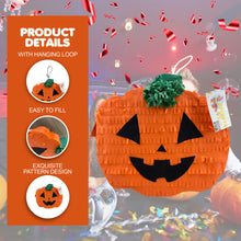Load image into Gallery viewer, Jack-O-Lantern Pinata, Fun Halloween Party Decor, Spooky Season Party Favor, Pumpkin Pinata for Halloween Themed Birthday, Kids Party Gift