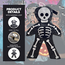 Load image into Gallery viewer, Black Skeleton Theme Pinata, Halloween Birthday Party Supplies & Decorations, Gift Party Favor, Skeleton Decor Pinata, Party Pinata for Kids