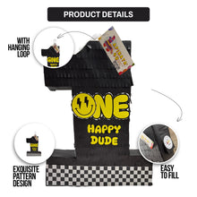 Load image into Gallery viewer, One Happy Dude Number 1 Pinata for 1st Birthday Celebration, Gold and Black Theme Party Decorations, Kids Party Supplies & Favors, 20 Inches