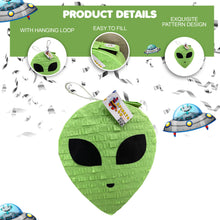 Load image into Gallery viewer, Alien Themed Pinata for Kids Birthday Party, Alien Party Decorations, Birthday Party Supplies, Halloween Party Favor, for Space Alien Lovers