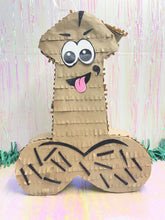 Load image into Gallery viewer, Ready to Ship Pecker Pinata 20" Tall Tan Color Bachelor Bachelorette Party Favors Gag Gifts Penis Shaped