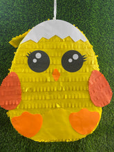 Load image into Gallery viewer, 20" 2-D Yellow Easter Baby Chick Pinata - Adorable Egg Shell Design for Easter Theme Party - Perfect for Easter Celebrations and Delightful Pinata Fun!