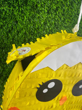 Load image into Gallery viewer, 20" 2-D Yellow Easter Baby Chick Pinata - Adorable Egg Shell Design for Easter Theme Party - Perfect for Easter Celebrations and Delightful Pinata Fun!