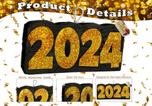 Load image into Gallery viewer, 2024 Glitter Pinata, Perfect for New Years Eve, Sparkling Gold Design, Graduation Parties Celebrations, Decoration Party for Special Events