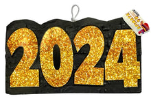 Load image into Gallery viewer, 2024 Glitter Pinata, Perfect for New Years Eve, Sparkling Gold Design, Graduation Parties Celebrations, Decoration Party for Special Events