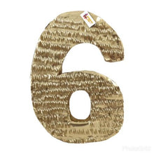 Load image into Gallery viewer, Large Number Six Pinata Gold Color