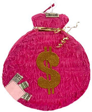 Load image into Gallery viewer, Pink Money Bag Theme Pinata