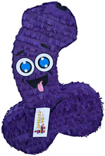 Load image into Gallery viewer, APINATA4U LLC - Penis Adult Pinata | Purple Color | Ideal for Bachelorette Party | Made with High Quality Cardboard | Over The Hill Gag Gift | Size - 20'' Tall | Easy to Use & Fill
