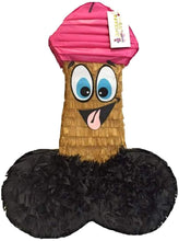 Load image into Gallery viewer, APINATA4U LLC - Penis Adult Pinata | Tan Colored Animated | Ideal for Bachelorette Party | Made with High Quality Cardboard | for Fun, Party & Game | Size - 20'' Tall | Easy to Use & Fill