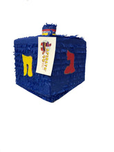 Load image into Gallery viewer, Dreidel Pinata Blue Color, Traditional Hanukkah Party Pinata for Kids, Holiday Celebration Game Pinata, Dreidel Themed Party Gift and Decor
