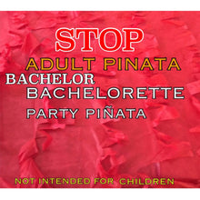 Load image into Gallery viewer, Pecker Pinata with mustache 20” Tall Gift Bachelor Party Bachelorette Fiesta Novelty Gift
