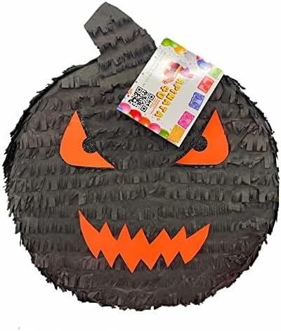 Black Color Halloween Pumpkin Pinata Scary Theme Happy Halloween Fall Party Pinata