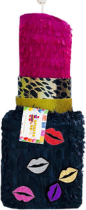 20" Black & Pink Lipstick Pinata for Make up Theme Party Make Up Birthday Party Supplies Teens Party Diva Party