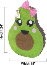 Load image into Gallery viewer, Girly Avocado Pinata with Pink Bow
