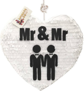 17" Tall Mr & Mr Heart Wedding Decoration Bridal Shower White Color Love Themed