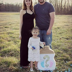 Gender Reveal Baby Bottle Pinata - Adorable Footprints Design for Your Gender Reveal Party, Unveil He or She with Exciting Decorations