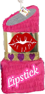 20” Lipstick Pinata Make Up Themed Birthday Party Decorations Make Up Party Supplies Kiss Accent