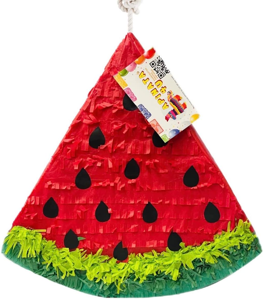 19” Red Watermelon Pinata Melon Birthday Party Supplies Summer Decoration Fruit Birthday July 4th Party Pinata Tropical Themed Birthday