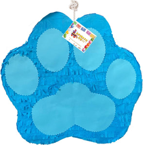 Puppy Paw Pinata 17" Tall Blue Color Let's Pawty Theme