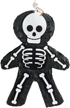 Load image into Gallery viewer, Black Skeleton Theme Pinata, Halloween Birthday Party Supplies &amp; Decorations, Gift Party Favor, Skeleton Decor Pinata, Party Pinata for Kids
