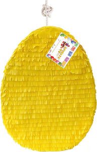 19" Yellow Egg Solid Color Blank Easter Egg Pinata Great for DIY your own Theme Gender Reveal Easter Egg Pinata Dino Theme Birthday Party Supplies