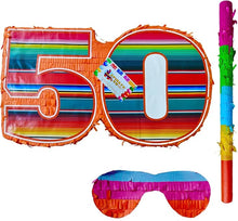 Load image into Gallery viewer, Blue Number Five Pinata, Blank Number 5 Themed Kids Birthday Party Gift, 5th Anniversary Celebration, Handmade Number Pinata for Decorations (Copy)
