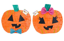 Load image into Gallery viewer, Two Sided Pumpkin Pinata Fall Gender Reveal What Will Our Little Pumpkin Be?
