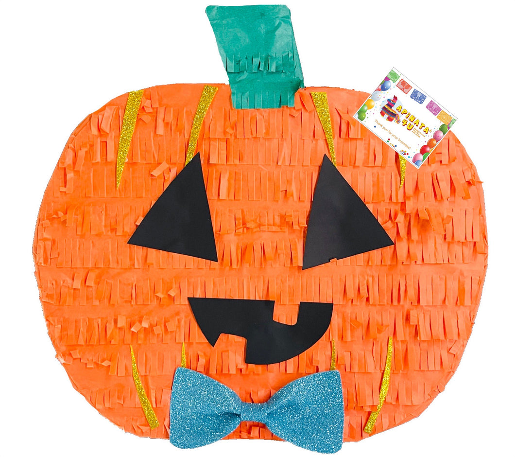 Cute Pumpkin Pinata With Bowtie Fall Theme Baby Shower It’s A Boy!