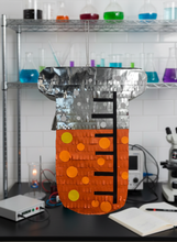 Load image into Gallery viewer, Test Tube Laboratory Pinata, Scientist Themed Beaker Pinata for Lab Decorations, Handmade Educational Activity for Kids, STEM Party Supply
