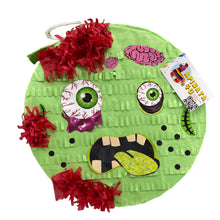 Load image into Gallery viewer, Zombie Themed Party Pinata in Red and Green Color, Zombie Birthday Decor and Supplies, Party Favor, Perfect for Kids Halloween Parties
