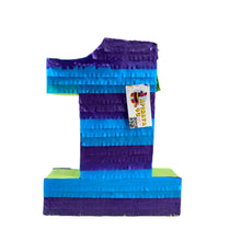 Load image into Gallery viewer, Number One Pinata for Kids, Multicolored Party Supply, Number One Themed Pinata, First Birthday Party Decor, Gift for Kids on First Birthday
