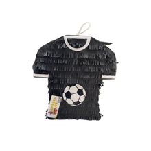 Load image into Gallery viewer, Ronaldo Soccer Jersey Pinata, Black &amp; White Football Pinata for Kids, Sports Themed Fun Party Supplies, Soccer Birthday Party Decorations
