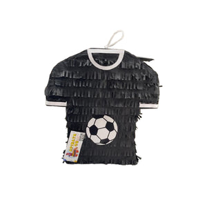 Ronaldo Soccer Jersey Pinata, Black & White Football Pinata for Kids, Sports Themed Fun Party Supplies, Soccer Birthday Party Decorations