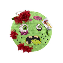 Load image into Gallery viewer, Zombie Themed Party Pinata in Red and Green Color, Zombie Birthday Decor and Supplies, Party Favor, Perfect for Kids Halloween Parties
