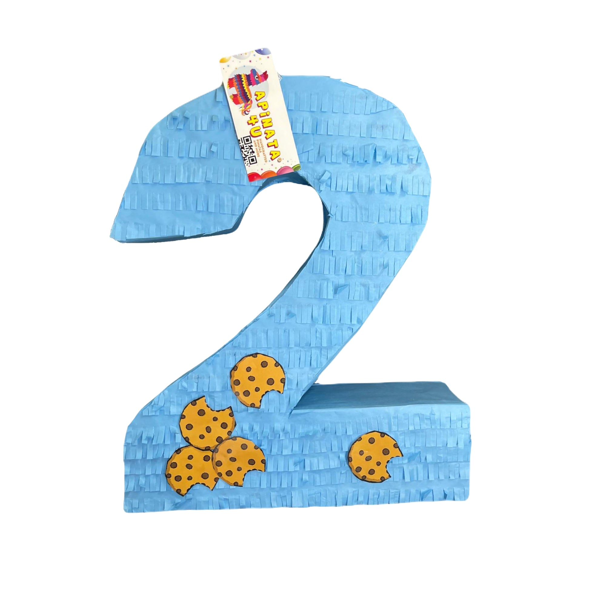 APINATA4U Large Number Two Pinata Milk & Cookies Theme