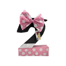 Load image into Gallery viewer, APINATA4U Pink and Black Number Two Pinata 20" Tall – 2nd Birthday Party Decoration and Party Game, Girls Birthday Party Supplies for Kids
