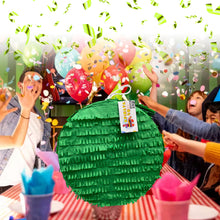 Load image into Gallery viewer, Round Green Pinata, Solid Color Circle Party Decor Baby Showers and Celebrations, Circle Themed Pinata for Fun Parties, Kids Birthday Decor
