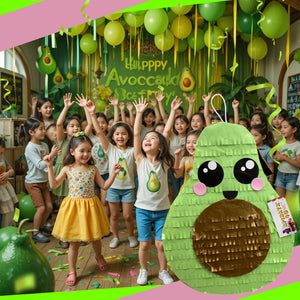 Avocado Themed Birthday Party Pinata, Fiesta Party Decorations, Tutti Frutti Party Favor, Gift for Kids & Avocado Lovers, Food Lovers Pinata