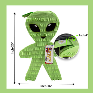 Alien Themed Pinata for Kids Birthday Party, Boys and Girls Alien Party Decoration, Birthday Party Supplies, Space Alien Lovers, 20 Inches