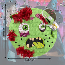 Load image into Gallery viewer, Zombie Themed Party Pinata in Red and Green Color, Zombie Birthday Decor and Supplies, Party Favor, Perfect for Kids Halloween Parties
