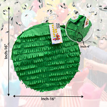 Load image into Gallery viewer, Round Green Pinata, Solid Color Circle Party Decor Baby Showers and Celebrations, Circle Themed Pinata for Fun Parties, Kids Birthday Decor
