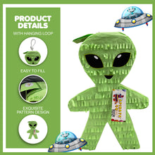 Load image into Gallery viewer, Alien Themed Pinata for Kids Birthday Party, Boys and Girls Alien Party Decoration, Birthday Party Supplies, Space Alien Lovers, 20 Inches
