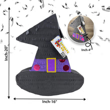 Load image into Gallery viewer, Black &amp; Purple Witch Hat Pinata, Halloween Birthday Party Decoration, Holiday Celebration Party Supplies, Witch Hat Pinata, Birthday Party
