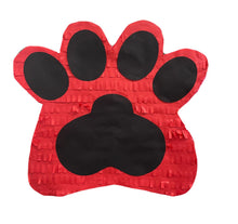 Load image into Gallery viewer, 17&quot; Tall Red &amp; Black Paw Print Pinata Dog Paw Pinata Puppy Birthday Dog Party Supplies Puppy Birthday Let&#39;s Party Woof Dog Themed Animal Themed

