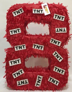 Large Number Eight Pinata TNT Theme