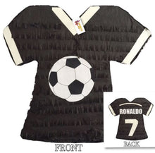 Load image into Gallery viewer, Black Soccer Jersey Pinata Ronaldo 7 Soccer Party Favor
