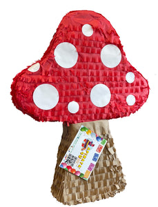 Red Mushroom Pinata Red Color Mushroom Themed Party Woodland Party 20" Tall Woodland Birthday Supplies Decoration